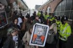 Manchester Disabled People Against Cuts block V.I.P. Tory Party Conference entrance